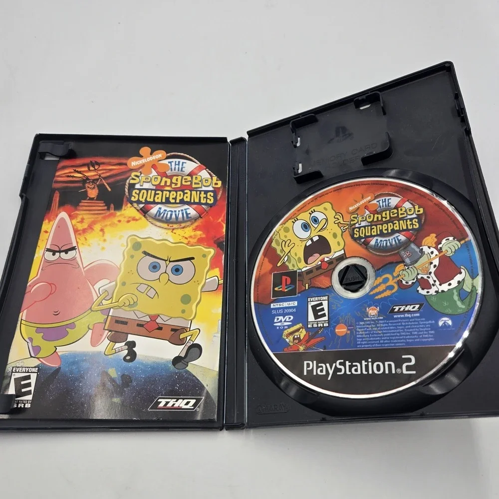 Vtg‎ SpongeBob SquarePants Movie Game PS2 CIB Complete PlayStation 2